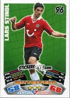 Sticker Lars Stindl - German Football Bundesliga 2012-2013. Match Attax n. 155 - Topps