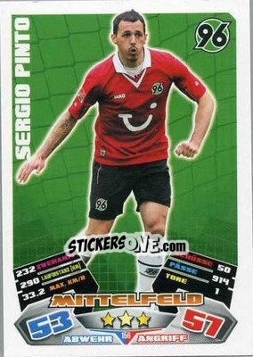 Sticker Sergio Pinto - German Football Bundesliga 2012-2013. Match Attax - Topps