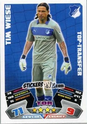 Sticker Tim Wiese - German Football Bundesliga 2012-2013. Match Attax - Topps