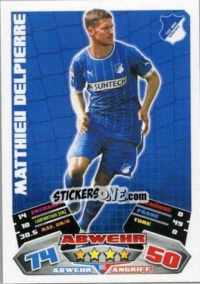 Sticker Matthieu Delpierre - German Football Bundesliga 2012-2013. Match Attax - Topps
