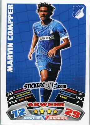 Sticker Marvin Compper - German Football Bundesliga 2012-2013. Match Attax n. 170 - Topps