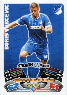 Sticker Boris Vukcevic - German Football Bundesliga 2012-2013. Match Attax n. 172 - Topps