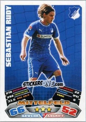 Sticker Sebastian Rudy - German Football Bundesliga 2012-2013. Match Attax - Topps
