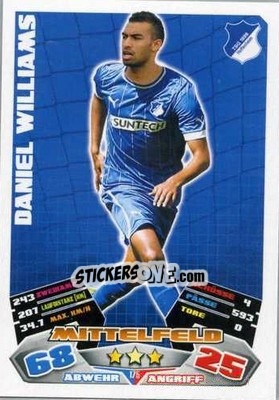 Sticker Daniel Williams - German Football Bundesliga 2012-2013. Match Attax n. 175 - Topps