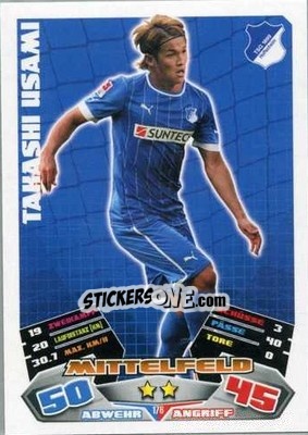 Sticker Takashi Usami - German Football Bundesliga 2012-2013. Match Attax - Topps