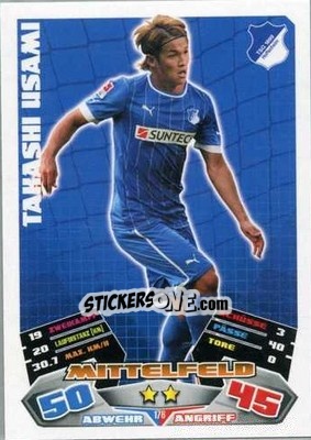 Sticker Takashi Usami - German Football Bundesliga 2012-2013. Match Attax n. 176 - Topps