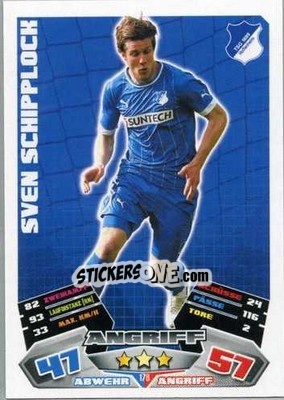 Sticker Sven Schipplock - German Football Bundesliga 2012-2013. Match Attax n. 178 - Topps