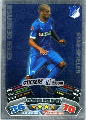 Sticker Eren Derdiyok - German Football Bundesliga 2012-2013. Match Attax n. 180 - Topps