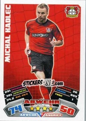 Sticker Michal Kadlec - German Football Bundesliga 2012-2013. Match Attax - Topps