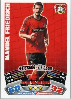 Figurina Manuel Friedrich - German Football Bundesliga 2012-2013. Match Attax - Topps