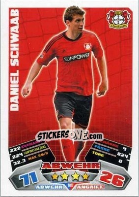 Figurina Daniel Schwaab - German Football Bundesliga 2012-2013. Match Attax - Topps