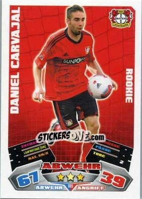 Sticker Daniel Carvajal - German Football Bundesliga 2012-2013. Match Attax n. 189 - Topps