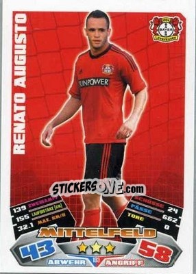 Sticker Renato Augusto - German Football Bundesliga 2012-2013. Match Attax n. 193 - Topps
