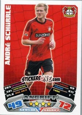 Sticker André Schürrle - German Football Bundesliga 2012-2013. Match Attax n. 198 - Topps