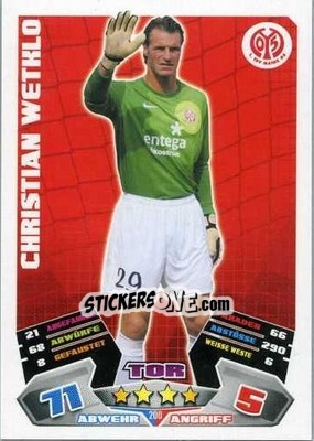 Cromo Christian Wetklo - German Football Bundesliga 2012-2013. Match Attax - Topps