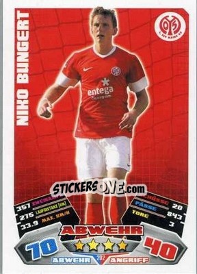 Sticker Niko Bungert - German Football Bundesliga 2012-2013. Match Attax n. 202 - Topps