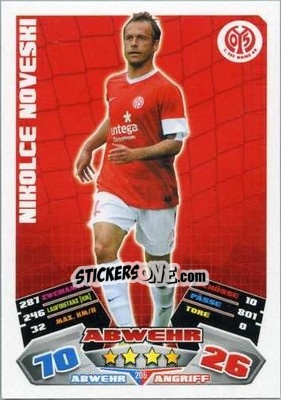 Sticker Nikolce Noveski - German Football Bundesliga 2012-2013. Match Attax - Topps