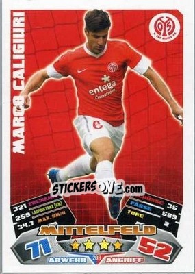 Sticker Marco Caligiuri - German Football Bundesliga 2012-2013. Match Attax - Topps