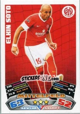 Sticker Elkin Soto - German Football Bundesliga 2012-2013. Match Attax - Topps