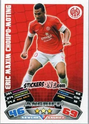 Sticker Eric Maxim Choupo-Moting - German Football Bundesliga 2012-2013. Match Attax n. 215 - Topps