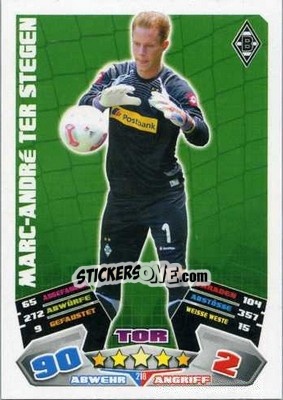 Cromo Marc-André ter Stegen - German Football Bundesliga 2012-2013. Match Attax n. 218 - Topps