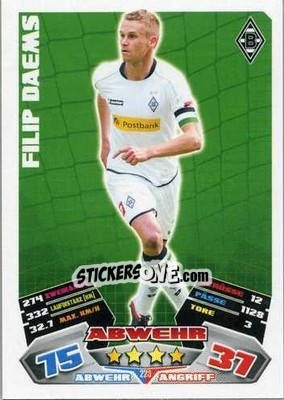 Sticker Filip Daems - German Football Bundesliga 2012-2013. Match Attax - Topps