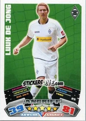Sticker Luuk de Jong - German Football Bundesliga 2012-2013. Match Attax - Topps
