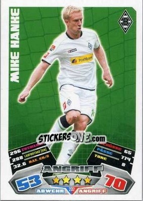 Sticker Mike Hanke - German Football Bundesliga 2012-2013. Match Attax - Topps