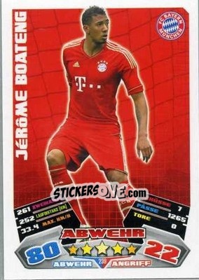 Sticker Jérôme Boateng - German Football Bundesliga 2012-2013. Match Attax n. 239 - Topps