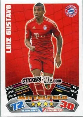 Cromo Luiz Gustavo - German Football Bundesliga 2012-2013. Match Attax - Topps