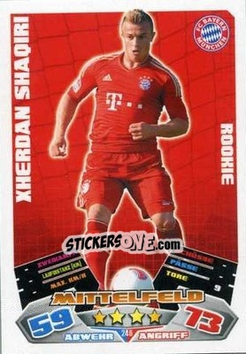 Cromo Xherdan Shaqiri - German Football Bundesliga 2012-2013. Match Attax - Topps