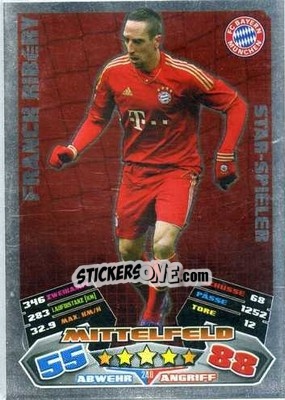Sticker Franck Ribéry - German Football Bundesliga 2012-2013. Match Attax n. 248 - Topps