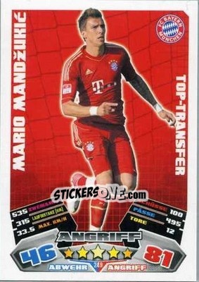 Cromo Mario Mandžukic - German Football Bundesliga 2012-2013. Match Attax - Topps