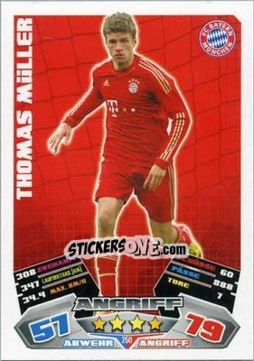 Sticker Thomas Müller - German Football Bundesliga 2012-2013. Match Attax n. 250 - Topps