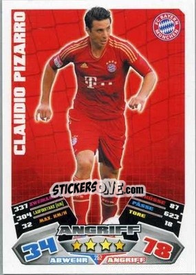 Figurina Claudio Pizarro - German Football Bundesliga 2012-2013. Match Attax - Topps