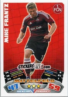 Cromo Mike Frantz - German Football Bundesliga 2012-2013. Match Attax - Topps