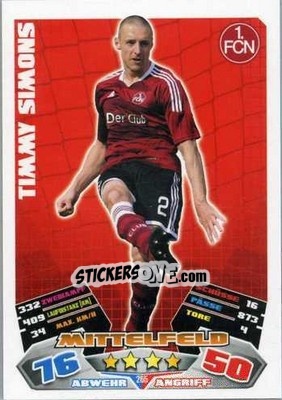 Figurina Timmy Simons - German Football Bundesliga 2012-2013. Match Attax - Topps