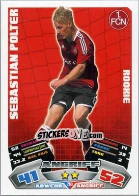 Sticker Sebastian Polter - German Football Bundesliga 2012-2013. Match Attax - Topps