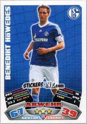 Sticker Benedikt Höwedes - German Football Bundesliga 2012-2013. Match Attax n. 274 - Topps