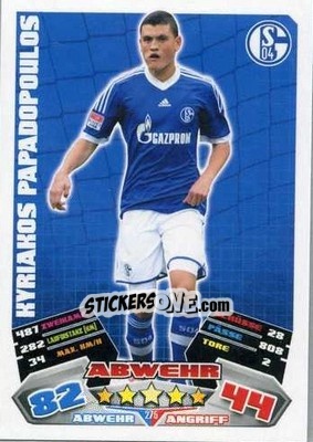 Cromo Kyriakos Papadopoulos - German Football Bundesliga 2012-2013. Match Attax - Topps