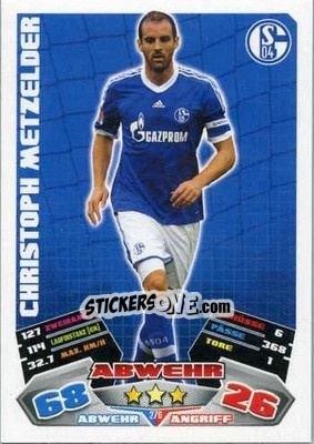 Cromo Christoph Metzelder - German Football Bundesliga 2012-2013. Match Attax - Topps