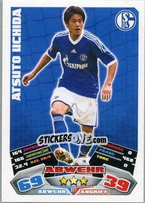 Sticker Atsuto Uchida - German Football Bundesliga 2012-2013. Match Attax n. 277 - Topps