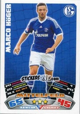 Sticker Marco Höger - German Football Bundesliga 2012-2013. Match Attax - Topps