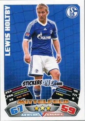 Sticker Lewis Holtby - German Football Bundesliga 2012-2013. Match Attax n. 281 - Topps