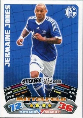 Figurina Jermaine Jones - German Football Bundesliga 2012-2013. Match Attax n. 282 - Topps