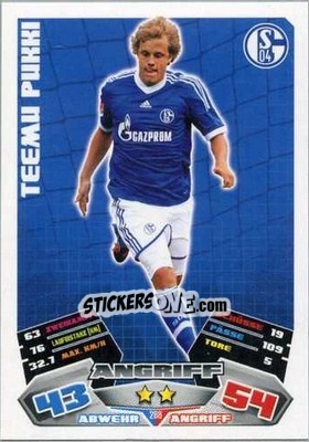 Sticker Teemu Pukki - German Football Bundesliga 2012-2013. Match Attax - Topps