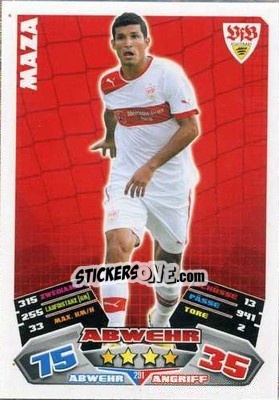 Sticker Maza - German Football Bundesliga 2012-2013. Match Attax n. 291 - Topps