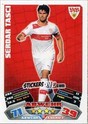 Sticker Serdar Tasci - German Football Bundesliga 2012-2013. Match Attax - Topps