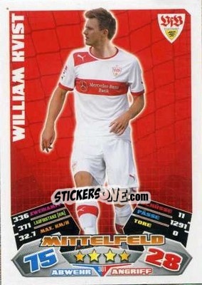 Cromo William Kvist - German Football Bundesliga 2012-2013. Match Attax - Topps