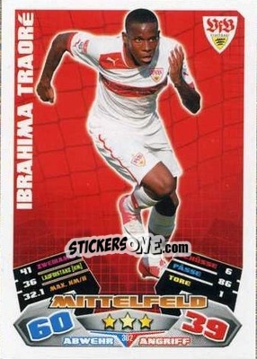 Sticker Ibrahima Traoré - German Football Bundesliga 2012-2013. Match Attax n. 302 - Topps
